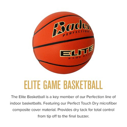 Baden | Elite | Premium Quality Composite Basketball | Ideal for Indoor Games | Youth, Women & Men's Sizes - size: Size 6 (28.5")