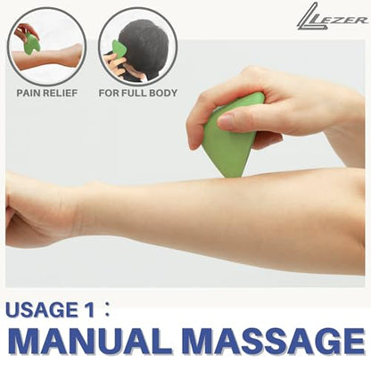 LEZER Large Trigger Massage Point, Manual Massage Ball, Muscle Knot Release Tool, Deep Tissue Relief, Hip Flexor Iliacus Back Psoas Hand Foot Myofascial Physical Therapy, 3.5 inｘ3 in, Green - style: 06 - Large Trigger Green
