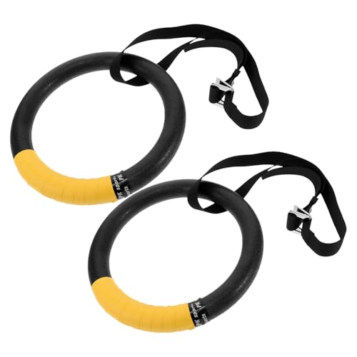 Gymnastic Rings Heavy Duty Adjustable Pull up Rings with 0.5m Large Round Handles for Home Gym Fitness Workout Calisthenics Training