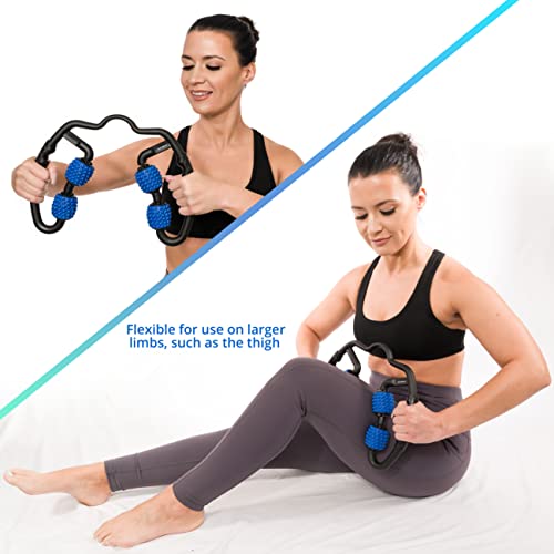 Body Back FSA Eligible Trigger Point Pressure Roller Massager for Forearm, Elbow, Hand, Arm, and Leg. Deep Tissue Handheld Self Massager for Tennis Elbow, Golfers, Athletes Myofascial Release