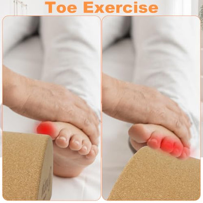 2 Pack Half-Moon Calf Stretcher | Foot Stretcher for Plantar Fasciitis, Cork Yoga Block, Foot & Leg Muscle Stretching - Ideal for Athletes, Yoga Practitioners & Pain Relief