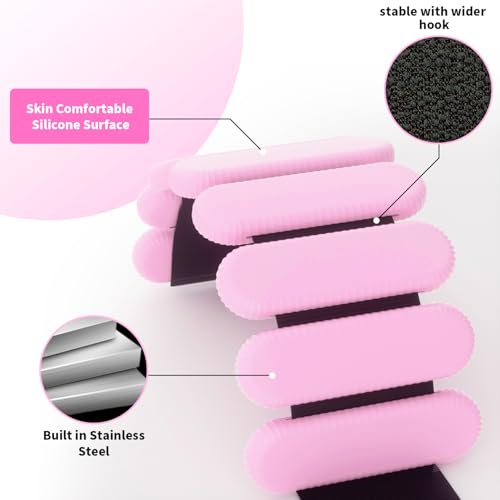 YOVKOK Adjustable Wrist Ankle Weights, 2 LBS/Pair, Bundle Options - color: Pink