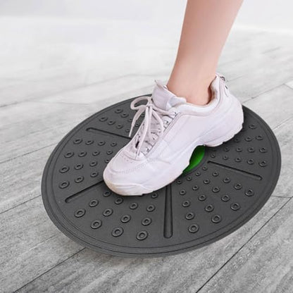 Yoga Balance Board and Equilibrium Training Pedal, Non-slip Green Sensory Balance Trainer for Fitness and Rehabilitation Exercise at Home