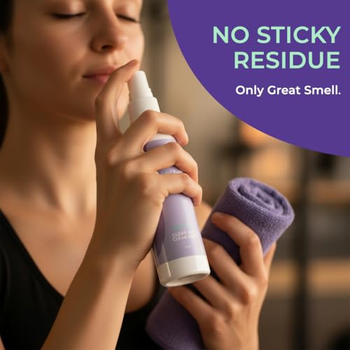 SwaytAway Fitness Mat Mist with Towel, 4oz Travel Size, 2 Pack, Lavender - size: 4 oz - 2 Pack