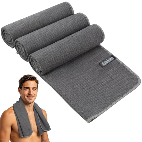 Gym Towels - Absorbent Wicking Workout Towels, Quick Dry & Compact, Ideal for Yoga, Fitness, Treadmill or Indoor Bike