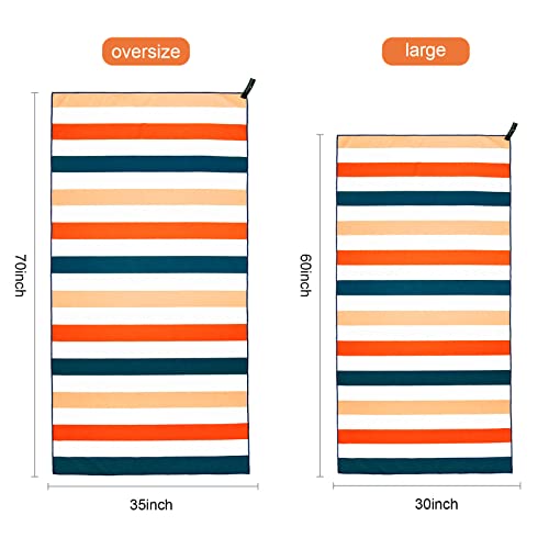Exclusivo Mezcla 4 Pack Microfiber Quick Dry Beach Towels, Large Lightweight Sandfree Pool Towels for Swimming Camping Travel with Bag (Multi, 30x60 Inches)