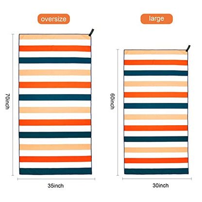 Exclusivo Mezcla 4 Pack Microfiber Quick Dry Beach Towels, Large Lightweight Sandfree Pool Towels for Swimming Camping Travel with Bag (Multi, 30x60 Inches)