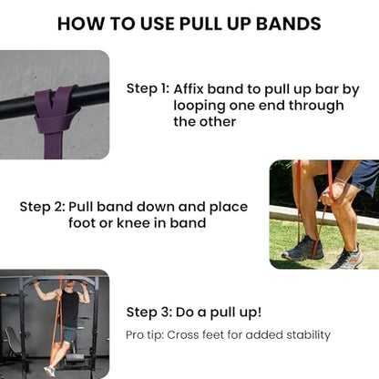 Functional Fitness Pull Up Bands Resistance Bands | Exercise Bands for Working Out | Long Stretch Bands for Exercise, Training Bands, Resistance Bands for Stretching