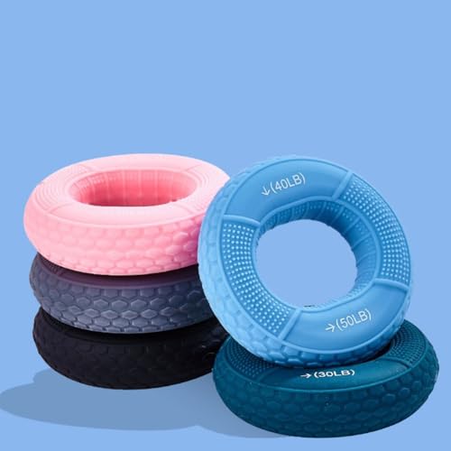 5PCS Grip Strength Trainer,Silicone Hand Grip Strengthener Ring,Finger Grip Workout Double Force Grip Rings