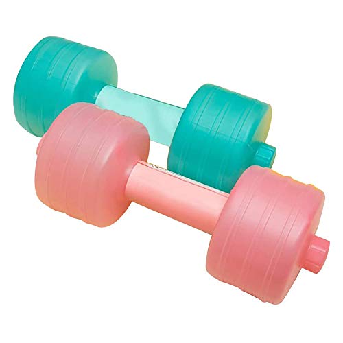 Random Water Filled Dumbbell Adjustable Weight Fitness Equipment For Women Home Office Workout Pink Green Polypropylene 26x10 cm 92 cm Handle
