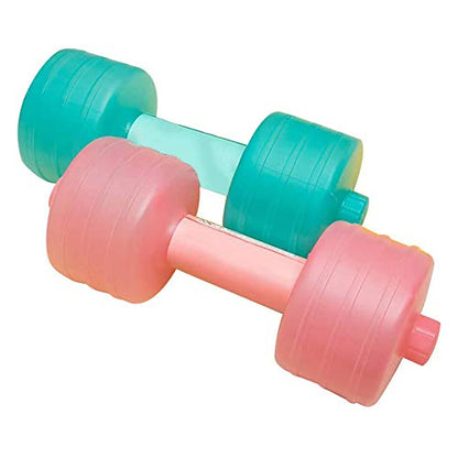 Random Water Filled Dumbbell Adjustable Weight Fitness Equipment For Women Home Office Workout Pink Green Polypropylene 26x10 cm 92 cm Handle