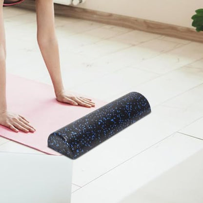 Half Round Foam Roller Neck Gym 18inch Length Muscle Roller Half Roller Foam, Massage Column Roller, Exercise Foam Roller for Yoga, Pilates & Stretching