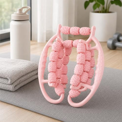 29-Wheel Leg Roller Massager, Manual Muscle Roller Tool for Calves, Thighs and Arms, Pink - size: 29-Wheel