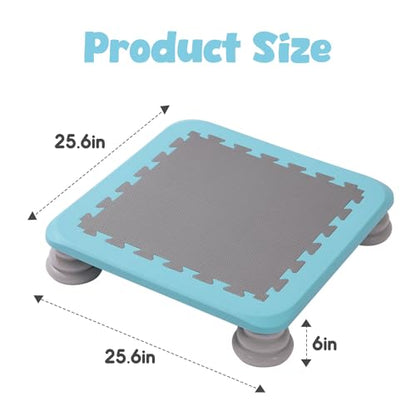 Mini Trampoline for Kids, Indoor Rebounder Non-Slip Base, Sensory Trampoline for Autism Kids, Bounce Board for Sensory Integration Training, Outdoor Recreation, Max Load 220 lbs
