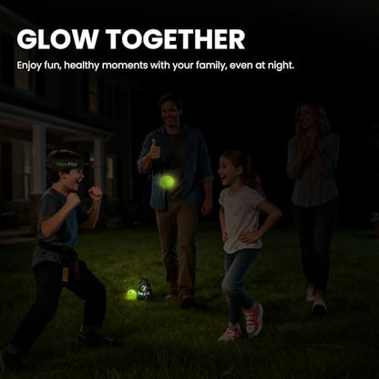 GlowFlex™ Reflex Ball with Counter App, Glow-in-the-Dark | TekXYZ® Online Community for Boxing Ball, Ideal for Coordination, Stress Relief, Home Workouts & Fitness | Stocking Stuffer Gift for All Ages