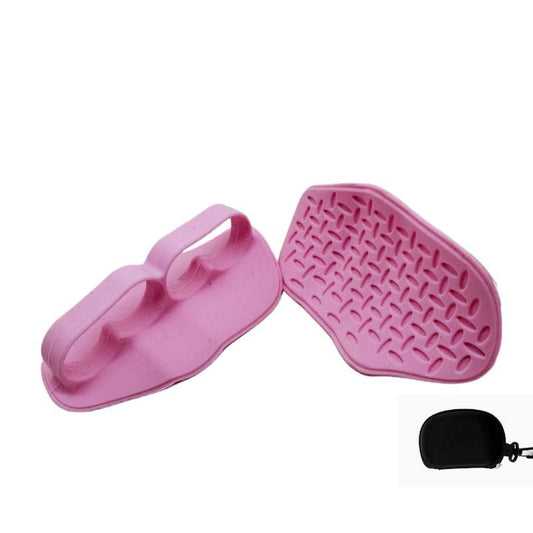 Anti-Slip Workout Grips, New Rubber Gym Grips，Palm Protection Gloves for Weight Lifting, Dumbbell, Deadlift, Bar Pad Pull Up Grippers,Gym and Outdoor Sports Hand Grips for Men, Women,1 Pair with Case - color: Pink