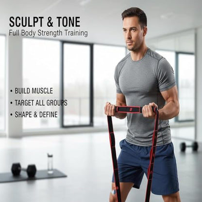 Fitness Resistance Bands with Handles, Fitness Resistance Band for Stretching and Yoga