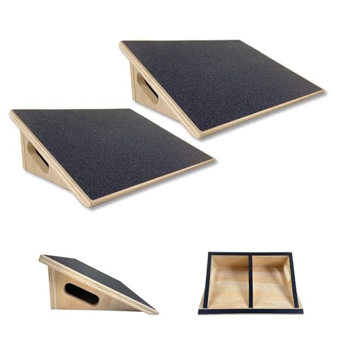 Premium 25 Degree Slant Board for Knees Over Toes, Slant Board for Squats, Incline Squat Board, Physical Therapy and Rehabilitation, Calf Stretcher for Improves Knee Health