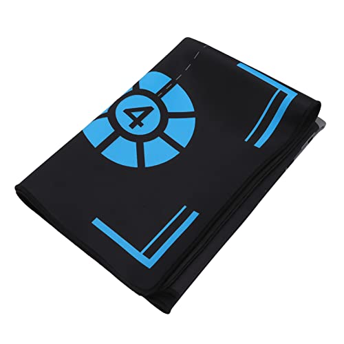 Estink Rubber Basketball Training Mat Black 2mm Footstep Dribbling Practice Mat 67 X 92cm with Point Markers Foldable Non Slip for Kids Under Training