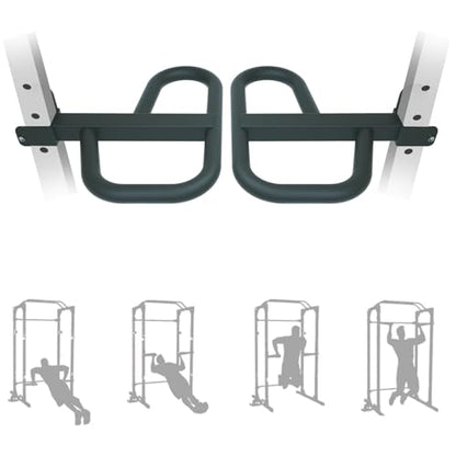 Dip Bar Attachment for 2"x2" Squat Rack, Heavy Duty Power Rack Attachment with 5/8" or 1" Hole (For 2" x 2" Power Rack with Multi Grips)