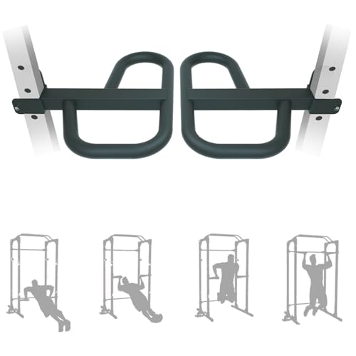 Dip Bar Attachment for 2"x2" Squat Rack, Heavy Duty Power Rack Attachment with 5/8" or 1" Hole (For 2" x 2" Power Rack with Multi Grips)