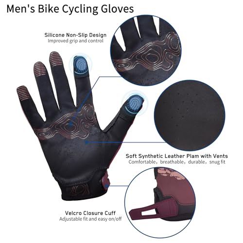 Cycling Gloves for Bike Riding Running MTB - color: Purple, size: Small