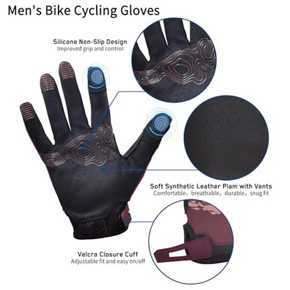 Cycling Gloves for Bike Riding Running MTB - color: Purple, size: Medium