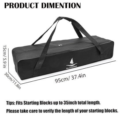 37.4in Foldable Duffle Bag Fits Starting Blocks with an Overall Length of Less Than 35 Inches Extra Large Travel DuffelTote GymBag with Zippers and Handles Sports Oxford Cloth Bags - style: 37.4in for Starting Blocks