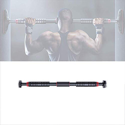 Pull Up Bar for Doorway, Chin Up Bar No Screw Installation Adjustable Dip Bars with Anti-Slip Mat & Locking Mechanism Heavy Duty Home Exercise Fitness Workout Strength Training - size: 67~93CM
