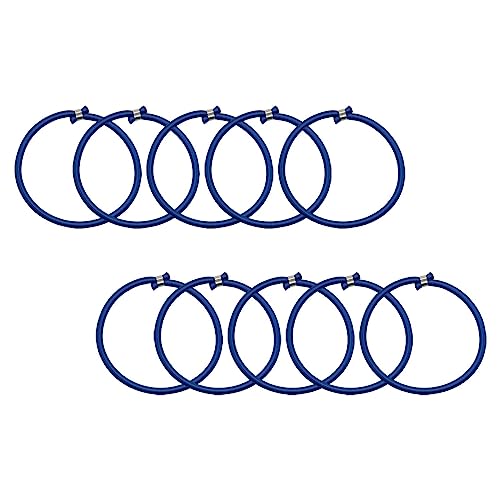 10Pcs Trampoline Elastic Rope Elastic Ties Aluminum Buckle Trampoline Accessories Bungee Cord for Tarp Canopy Exercise Fitness Trampoline, Blue - color: Blue