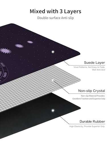 nuveti Printed Travel Yoga Mat-1/16 Inch Thick Non Slip Fitness Workout Mat with Carrying Bag, Foldable Lightweight Suede & Natural Rubber Yoga Mat for Yoga Pilates and Fitness 72" L x 24" W x 1.5mm - color: ShiErGongWei