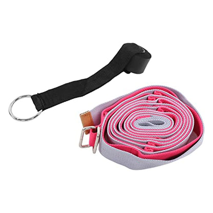 KANASI Yoga Stretching Strap, adjustable fitness band for leg flexibility improvement in gymnastics dance and physical therapy - color: Red