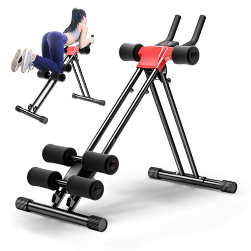 Ab Workout Equipment | Full Body Ab Trainer Machine | 5 Adjustable Heights | Fitness Equipment for Home Gym | Workout Machines for Abdominal Exercise and Strength Training | Women Men