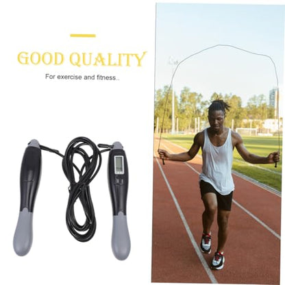 Electronic Counting Jump Rope for Fitness and Weight Loss Steel Wire Sturdy Skipping Rope with Digital Counter for Outdoor Exercise