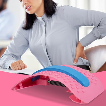 Back Arch Stretcher,Waist Cracking Device | Adjustable Lumbar Support Board for Calf Neck Hip Back Spine Relief Pilates Yoga Exercise Home Travel