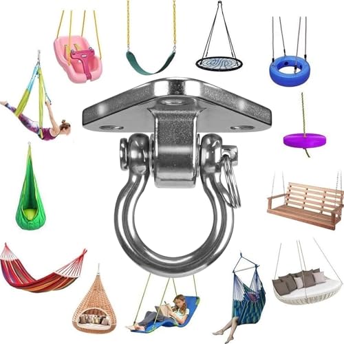 2 Bearing Swing Hangers Heavy Duty 304 Stainless Steel 1500LB Capacity 180°for Yoga Porch Swing Seat Sandbag, Gym