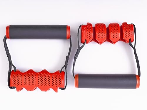 Lifeline Triple Cable Pocket Max Flex Handle with Triple Cable Pocket for Safe, Customizable Resistance, Black/Red, 3