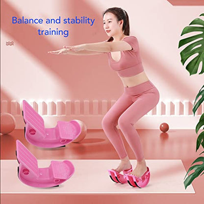 Slant Board Calf Stretcher, Ankle and Foot Incline Board for Stretching, ABS Material with Non Slip Surface, Home Gym and Fitness Accessory, 2 Packs - color: Roseate