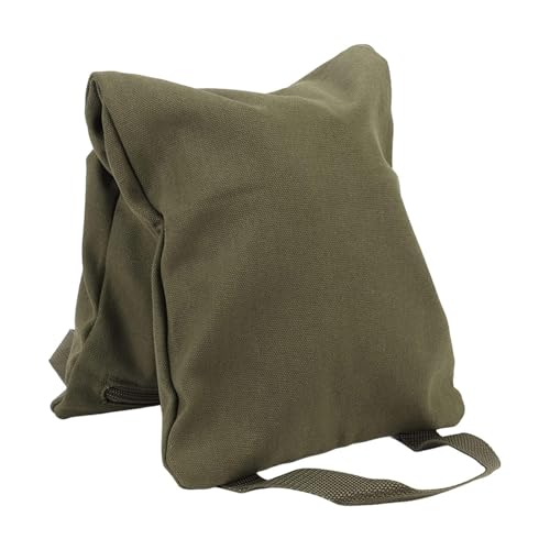 Sandbags for Working Out, Green Yoga Sand Bag for Weight Training with Double Handle, Adjustable Fillable Yoga Canvas Sandbags for Adding Weight and Support