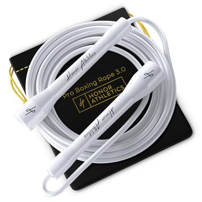 | Pro Boxing Rope 3.0 | 5.3mm Jump Rope Indoor/Outdoor Adjustable For Boxing | Ultra-Durable, Non-Kinking TPU-PVC blend/Unbreakable Handles | Adjustable | Skipping Rope