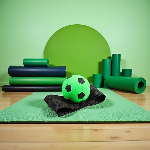 1pc Green Wrist Return Ball - Adjustable Bounce Back Balls with String, Rubber Elastic Rebound Ball Finger Exercise Activity and Play Balls