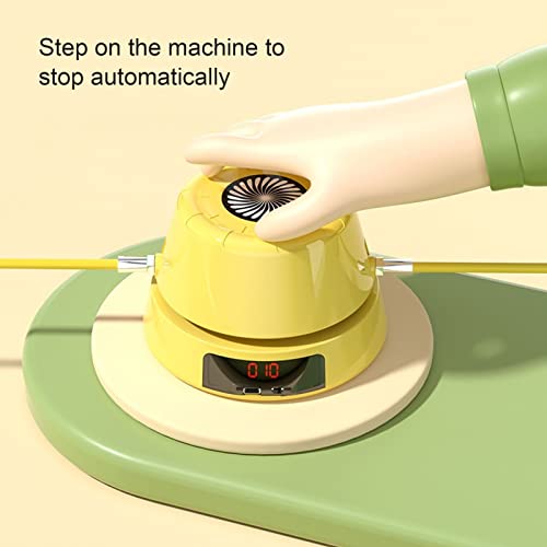ciciglow Jump Rope Machine with Remote, Jump Workout Entertaining Interaction Rope Skipping Machine for Family, Office, Gym, Party - color: Yellow