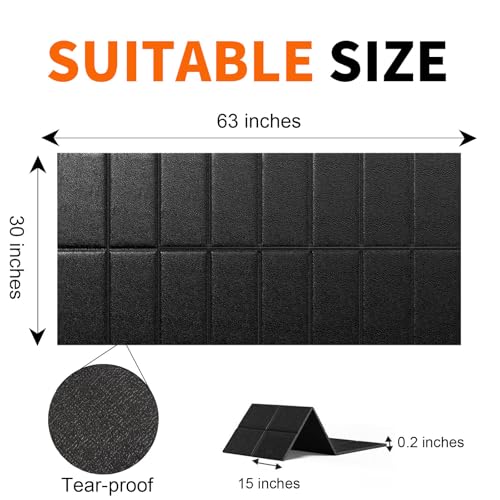 Treadmill Mat for Floor & Carpet Floors, 63" × 30", 0.2" Thick Non-Slip Treadmill Mat for Carpet, Mat for Under Treadmill on Carpet Hardwood Floors