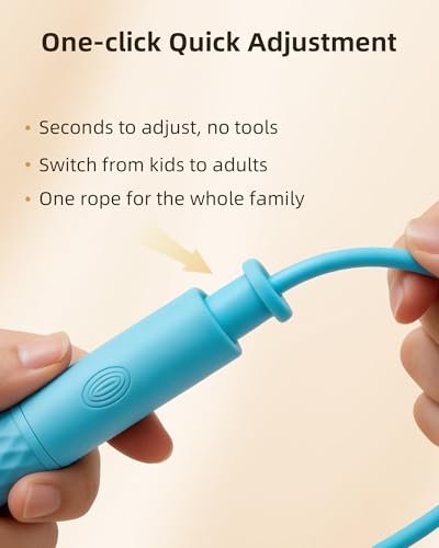 YUEDONG Speed Jump Rope, Dual Bearings, Fingerprint Grip, Kids Adults - color: BLUE