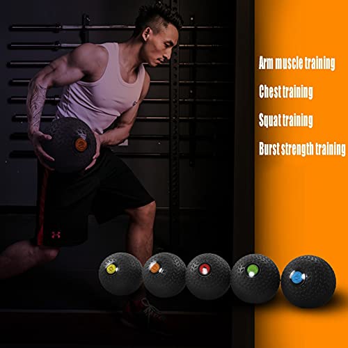 Medicine Ball Black Slam Ball Weighted Ball Core Muscle Cardio Workout - Easy to Grip Tread - Heavy Duty PVC Shell (Size : 2kg/4.4lb) - size: 2kg/4.4lb