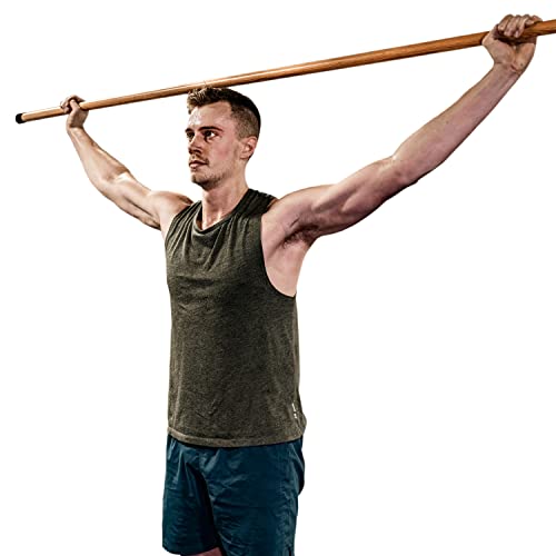 MobileVision Bamboo Stick for Fitness and Physical Rehabilitation - size: 61.5 INCH + 44.5 INCH Combo