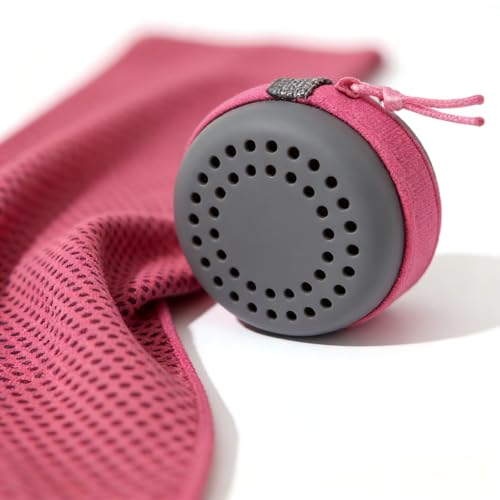 1 Pack Cooling Towels for Neck and Face (12"x31.5") – Microfiber Soft Breathable Ice Towel Chilly Towels for Gym, Running, Yoga, Camping, Workout, Sports & More – Instant Cooling Relief (Rose red) - color: Rose Red