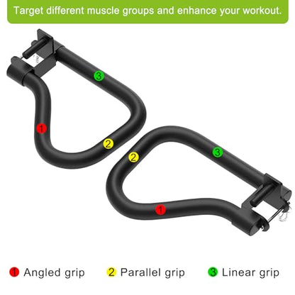 SELEWARE Power Cage Accessories, Dip Handles, Pull‑Up Stations, and Multi‑Grip Training Attachments - color: Solid Dip Bar Attachment for 1" Hole of 2x2 inch Rack