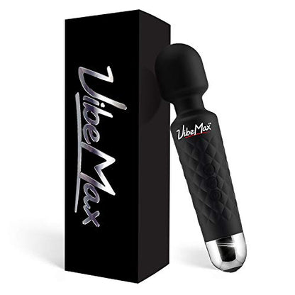 Rechargeable Personal Massager - Powerful Multi Speed Vibration - Whisper Quiet - Waterproof - for Muscle Tension Relief in Neck, Back, Shoulders, Legs and Feet - Black