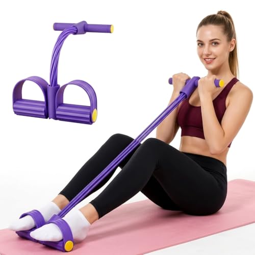 Multifunctional Pedal Resistance Band with Handle,4/6/8 Tubes for All Weights,Upgrade Heavy-Duty TPE Tubes with 300% Stretch for Full Body Workouts.
